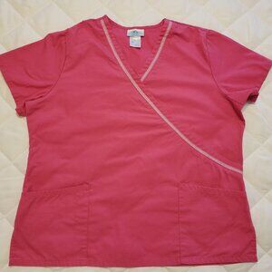 SB Scrubs Large Top- Pink